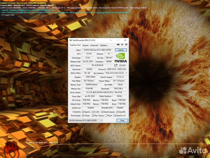 Видеокарта Asus Phoenix GTX 1660 Super 6Gb