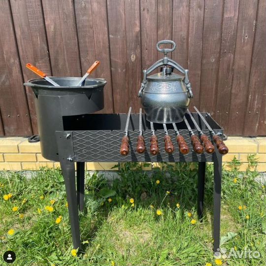 Казан чугунный. Печь для казана. Афганский казан