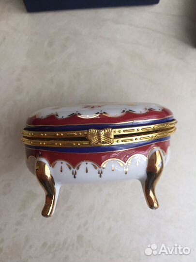 Новая шкатулочка фарфор +металл в упаковке