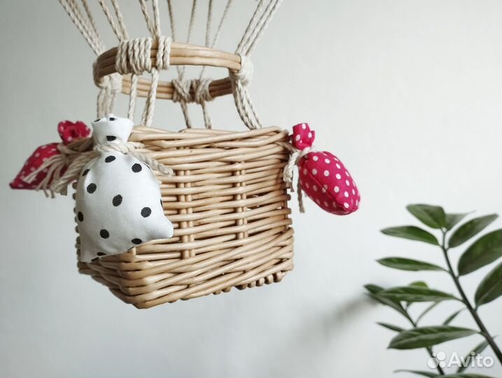 Плетеный светильник Воздушный шар для детской