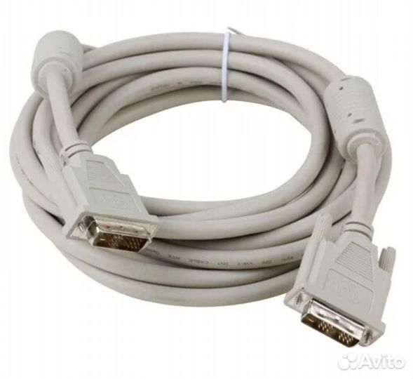 Кабель DVI-D - DVI-D 5 метров. Прочная оболочка