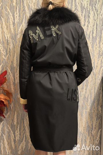 Пальто женское демисезонное черное 48