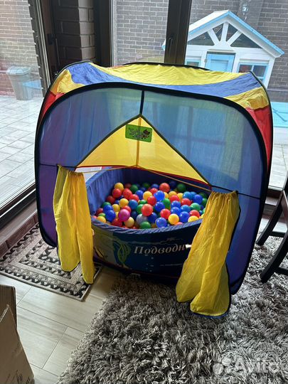 Сухой бассейн с шариками и палатка, бу