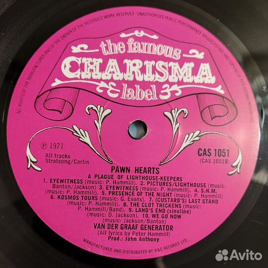 Van Der Graaf Generator - Pawn Hearts 1971 UK Char