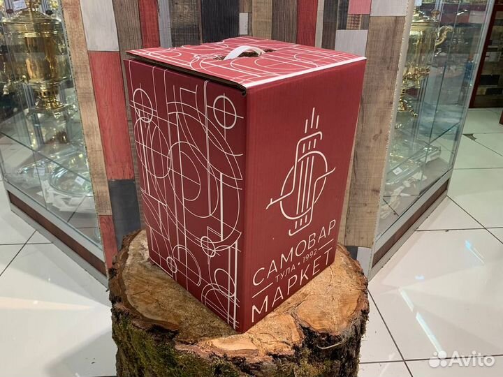 Самовар дровяной 2,8 л «Банка» золотые нити