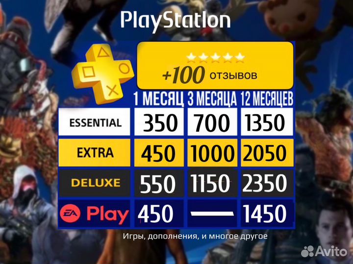 Подписка ps plus extra deluxe