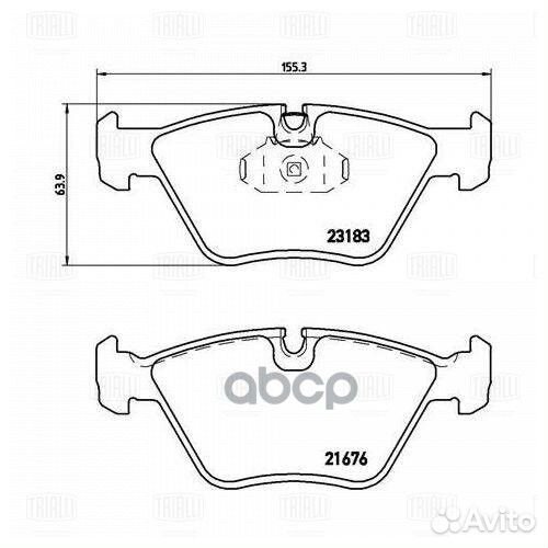 Колодки тормозные дисковые перед PF4184 Tr
