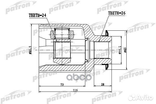 Шрус PCV1809 patron