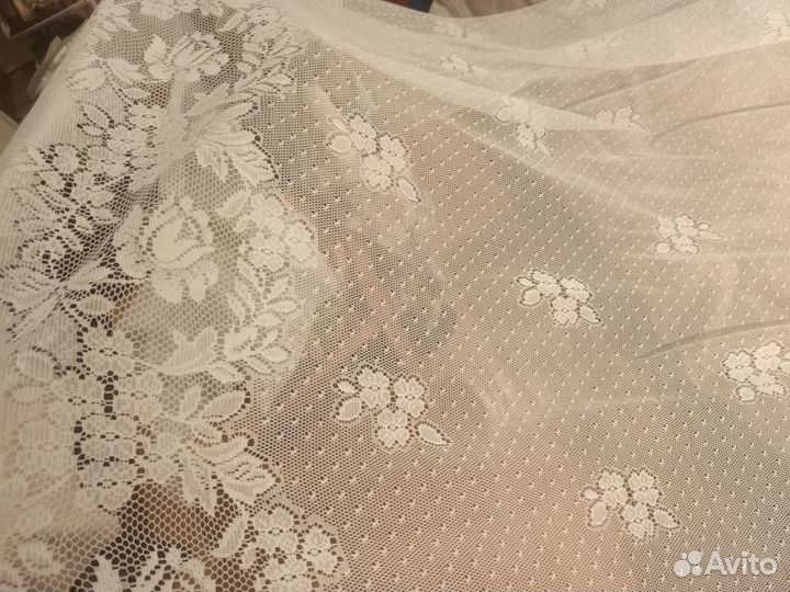 Тюль СССР 2 штуки 144 на 180 см новые