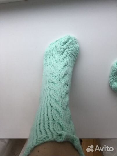 Носки шерстяные ручной вязки