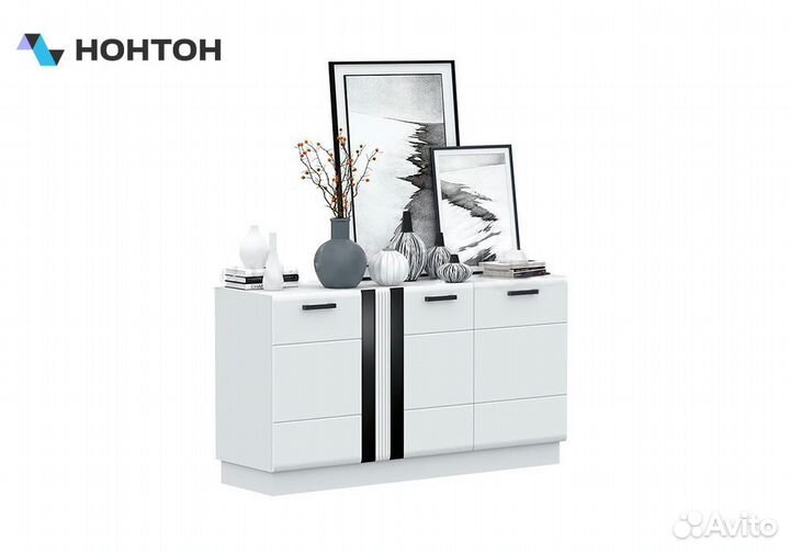 Комод Магнолия белый глянец