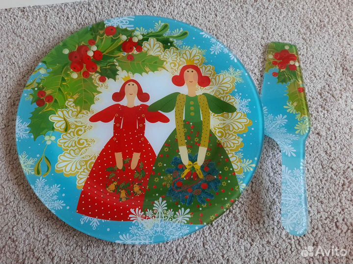 Сервировочная посуда набор:конфетница, тортовница