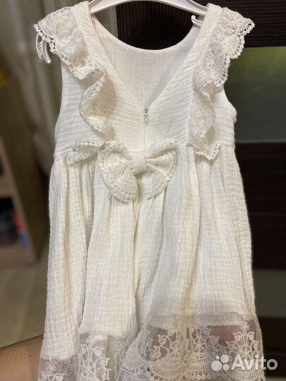 Платье для девочки муслиновое 86