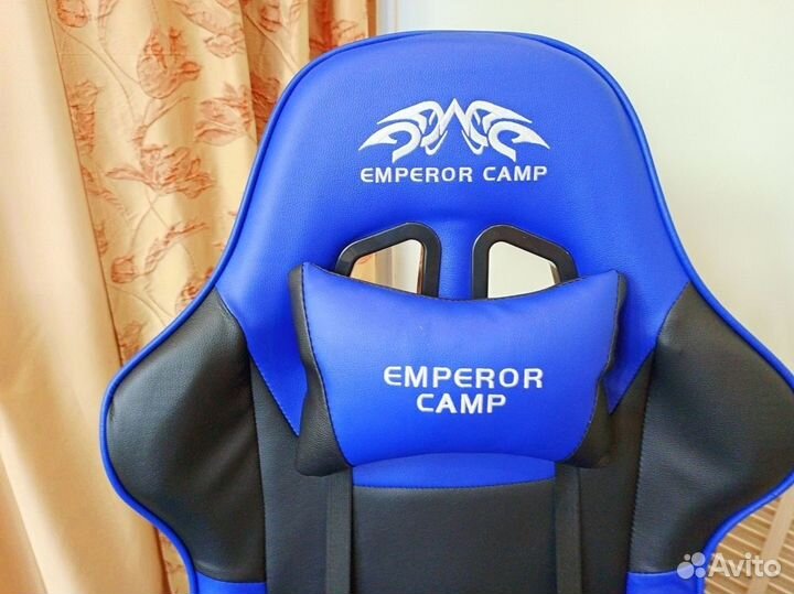 Компьютерное кресло черный и синий Emperor camp до