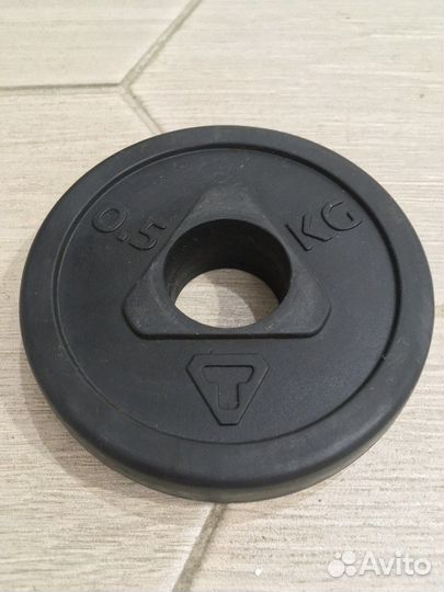 Блин (диск) Torneo 0.5 кг обрезиненный