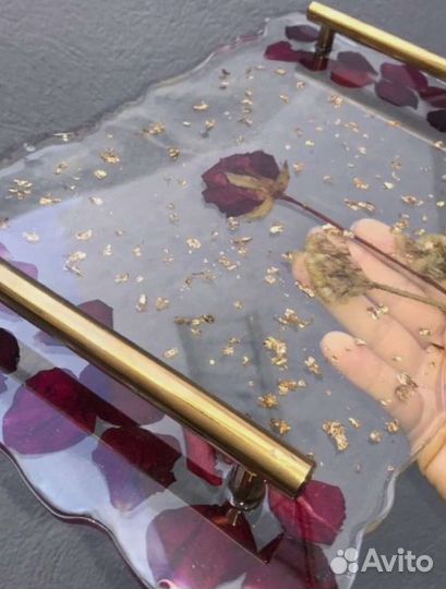 Поднос из эпоксидной смолы