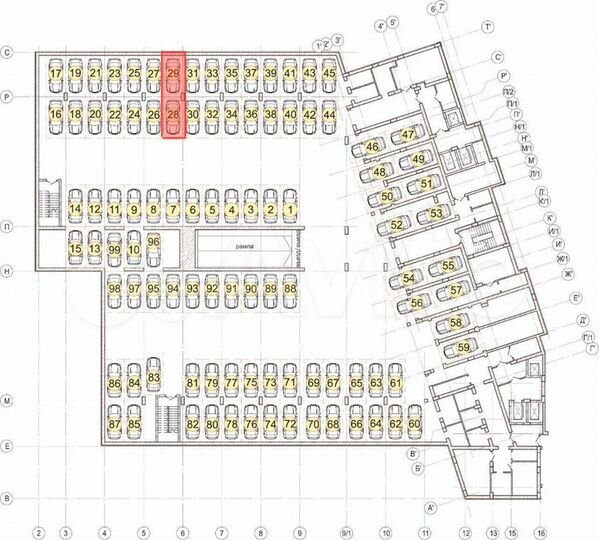 Машиноместо, 15 м²