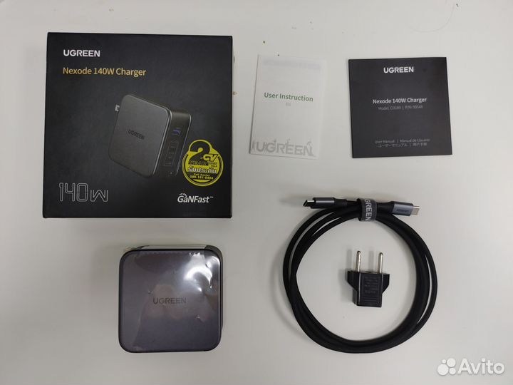 Зарядка Ugreen cd289 Nexode 140w GAN