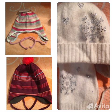 Шапочки новые 52-54