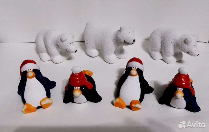 Пингвины и белые мишки