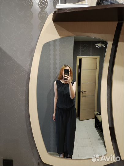 Комбинезон черный в горошек