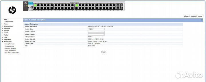 Коммутатор hp 1810-48G 48 x RJ45 J9660a