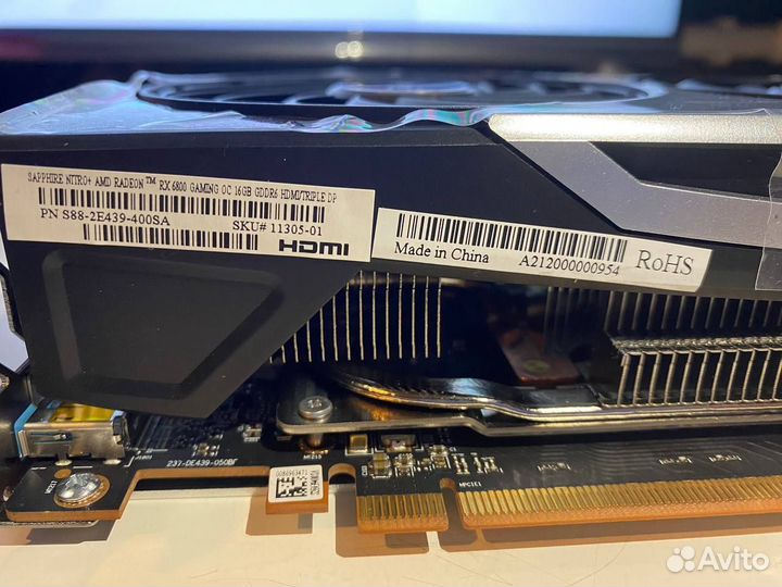 Видеокарта sapphire nitro+ rx 6800 16gb