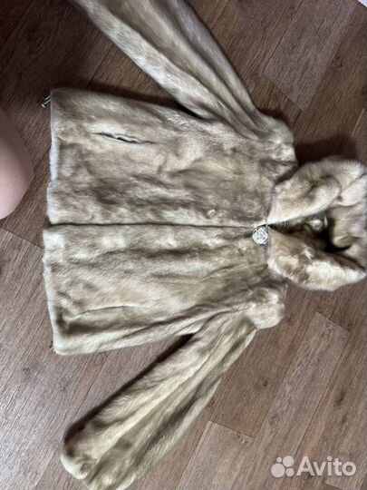 Шуба норковая с капюшоном