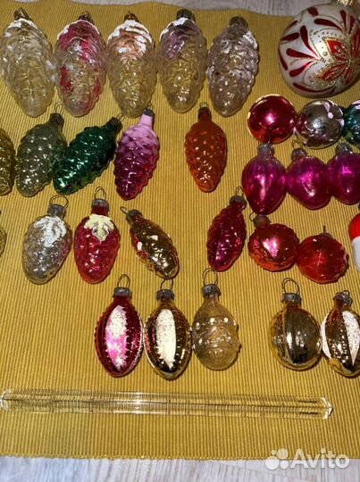 Ёлочные игрушки набор стекло