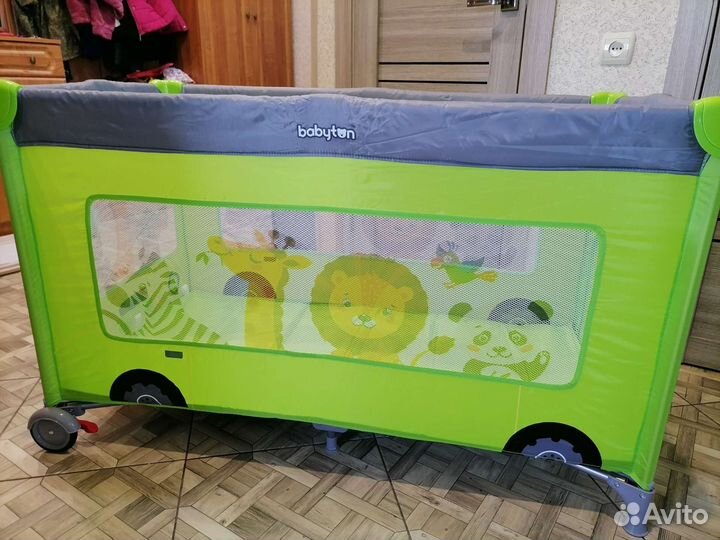 Манеж-кровать Babyton Green bus