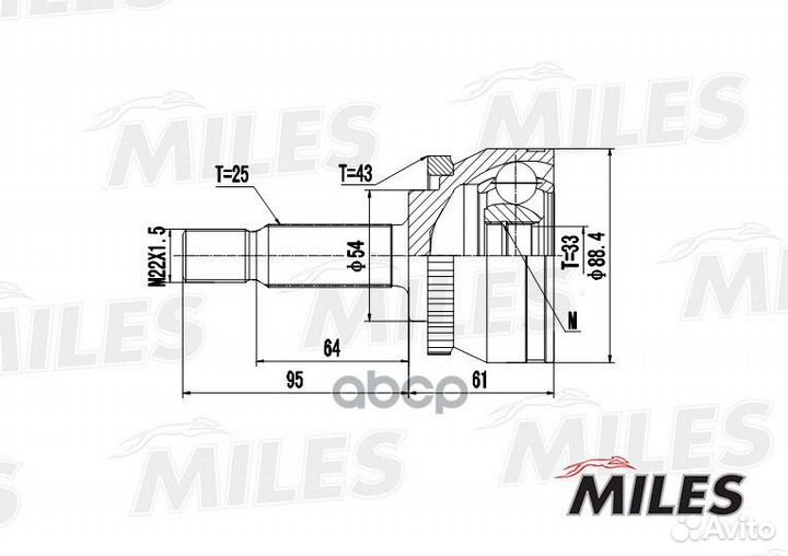 ШРУС volvo S40/V40 1.8 01-04 нар.(ABS) 411micvg