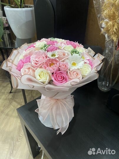 Букет из мыльных цветов, мыльные розы