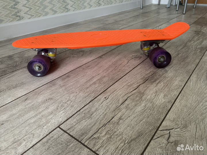 Скейтборд детский (пенниборд) BlackAqua