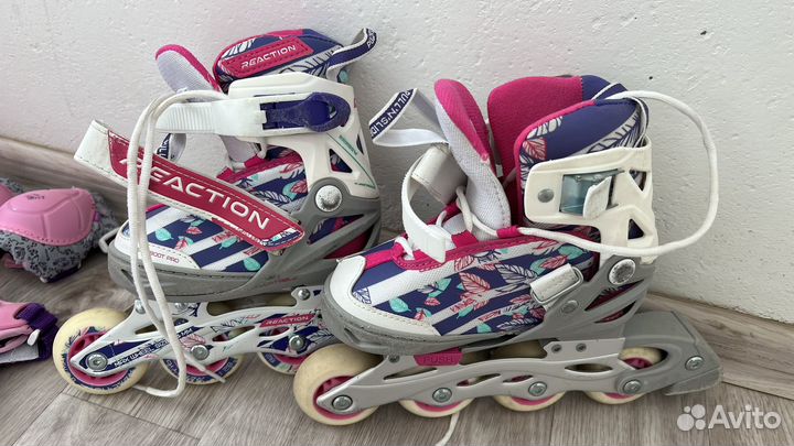 Роликовые коньки детские Reaction Rainbow