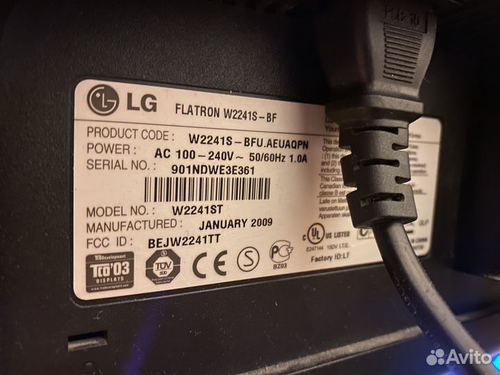 Монитор LG 22 дюйма