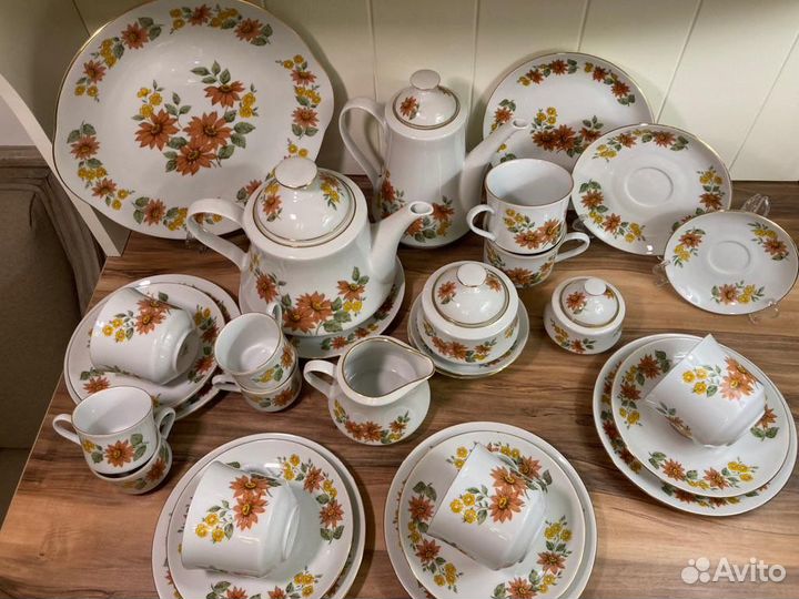 Чайный кофейный сервиз Bohemia винтаж