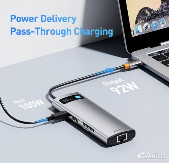 Хаб USB-концентратор Baseus 4K60Hz 8-in-1