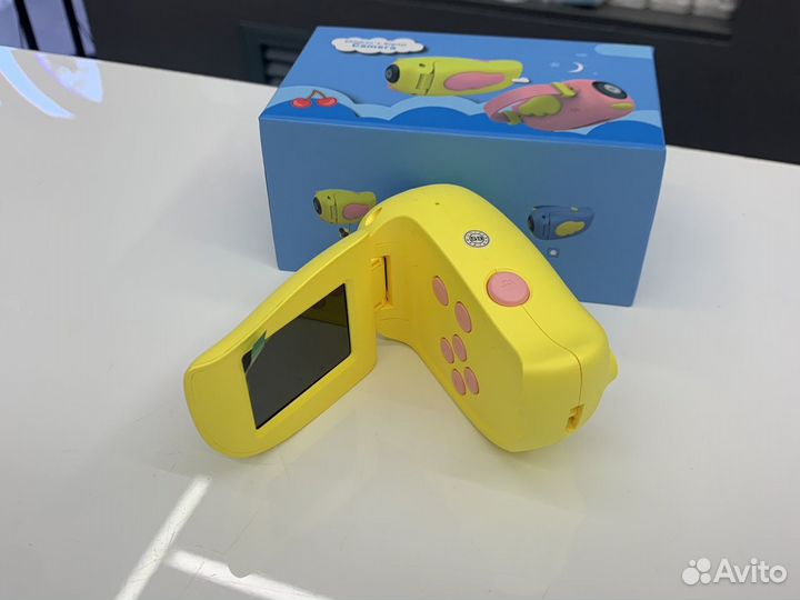 Детский фотоаппарат А 100 желтый- розовый