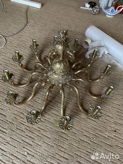 Люстра бронзовая