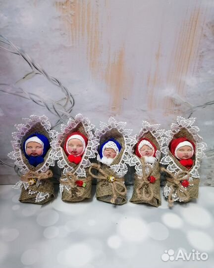 Ватная елочная игрушка 