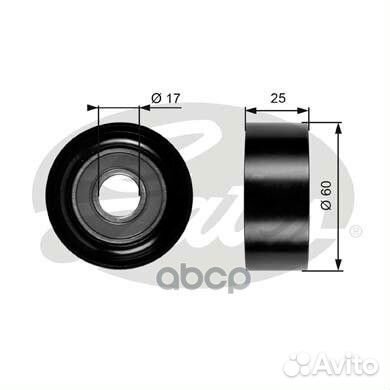 Ролик обводной приводного ремня T36176 Gates