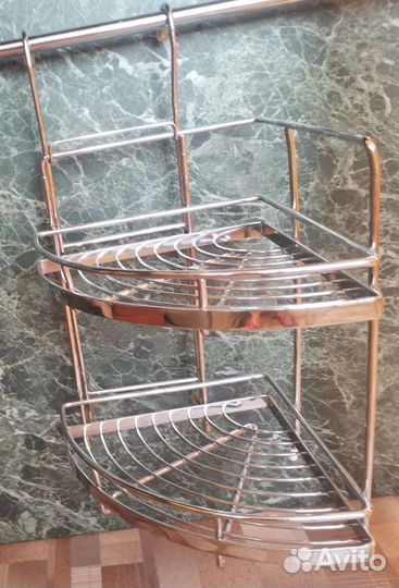 Полка угловая для рейлинга(две стороны)