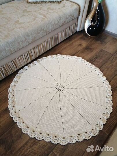 Хлопковый ковёр. Экоизделие. Ручная работа