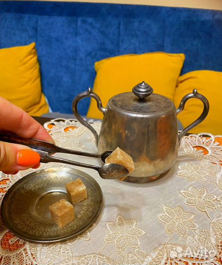 Большая сахарница П.Овчинникова, 84 проба