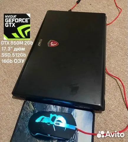 Игровой MSI 17.3/ i5/GTX 850M 2Gb/8Gb ram/SSD