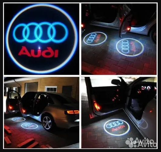 LED подсветка для дверей с логотипом модели авто