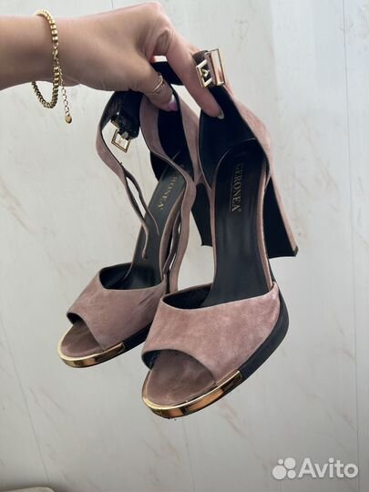 Пудровые туфли 38