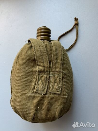 Фляга армейская с чехлом (СССР) 950мл, хаки