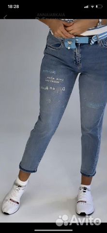 Бриджи в легкой джинсе новые р.46, р48 объявление продам