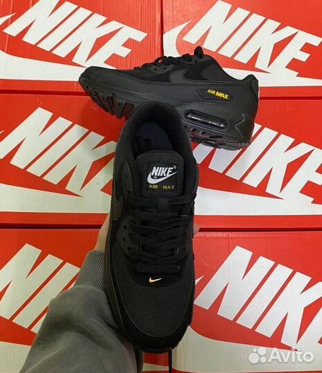 Кроссовки Nike Air Max 90 Black Amarillo найк